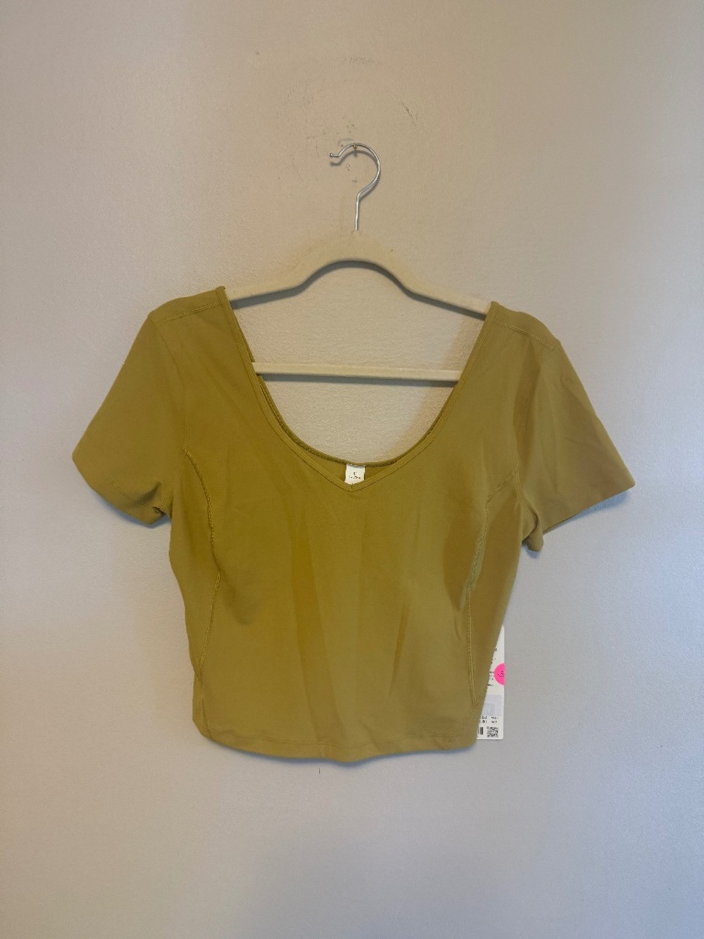 lululemon Align Tee Size 10 AGLD Green Nulu Cropped NWT